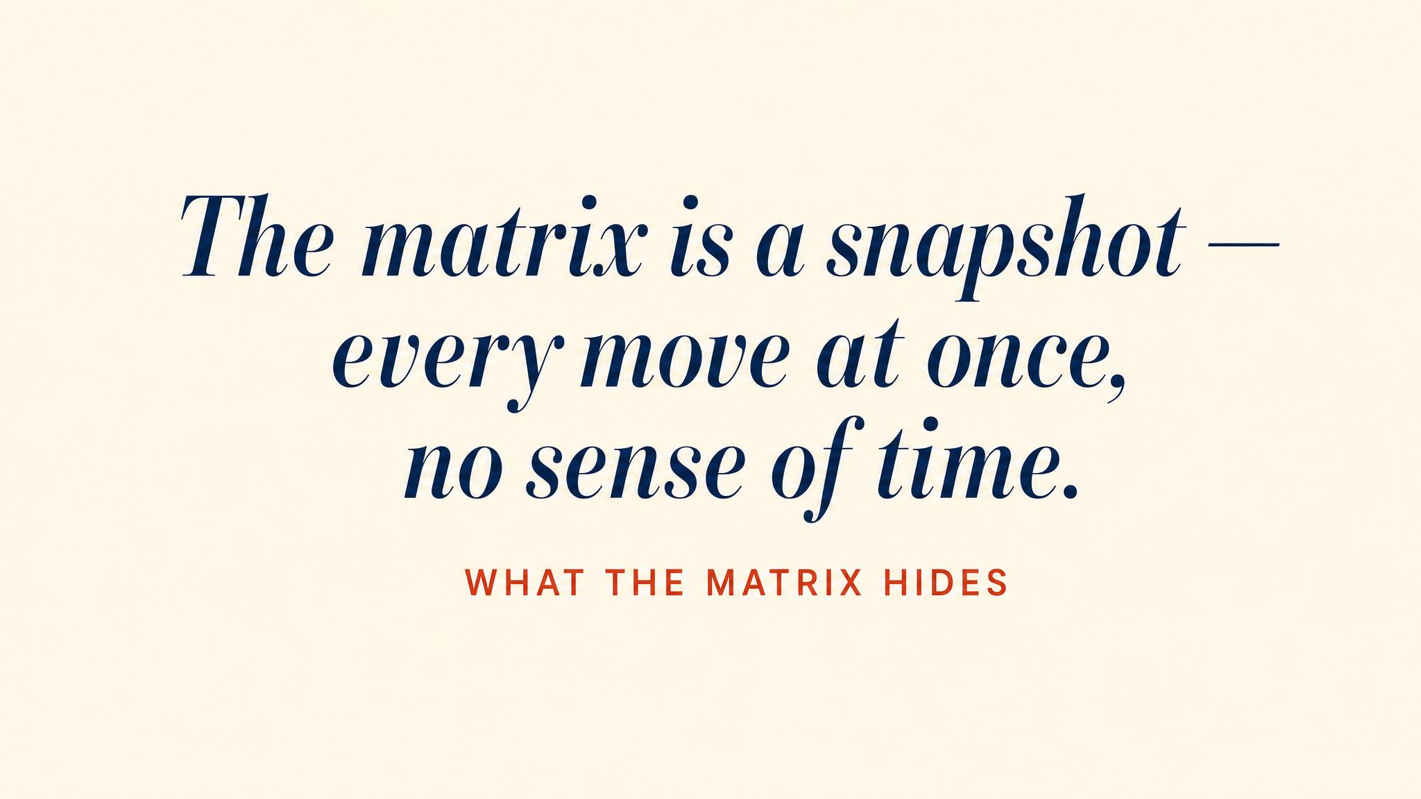 What the Matrix Hides