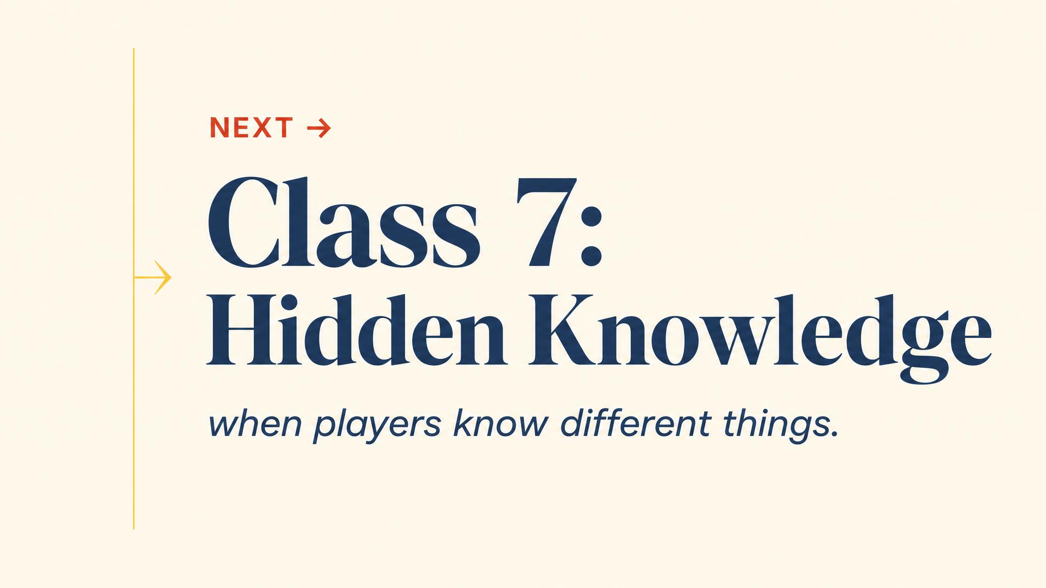 Closing — to Hidden Knowledge