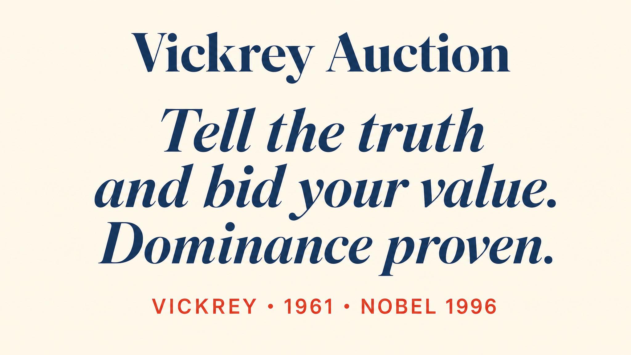 Vickrey Auction — 1961