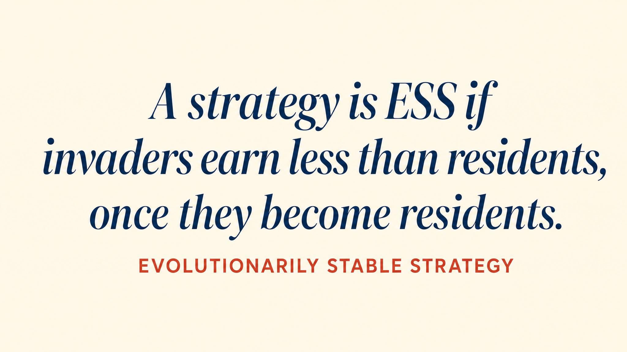 Evolutionarily Stable Strategy