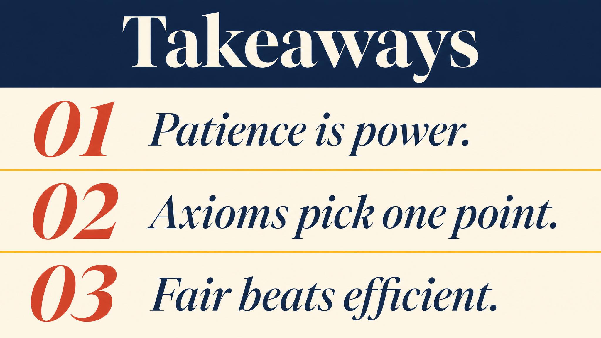 Takeaways
