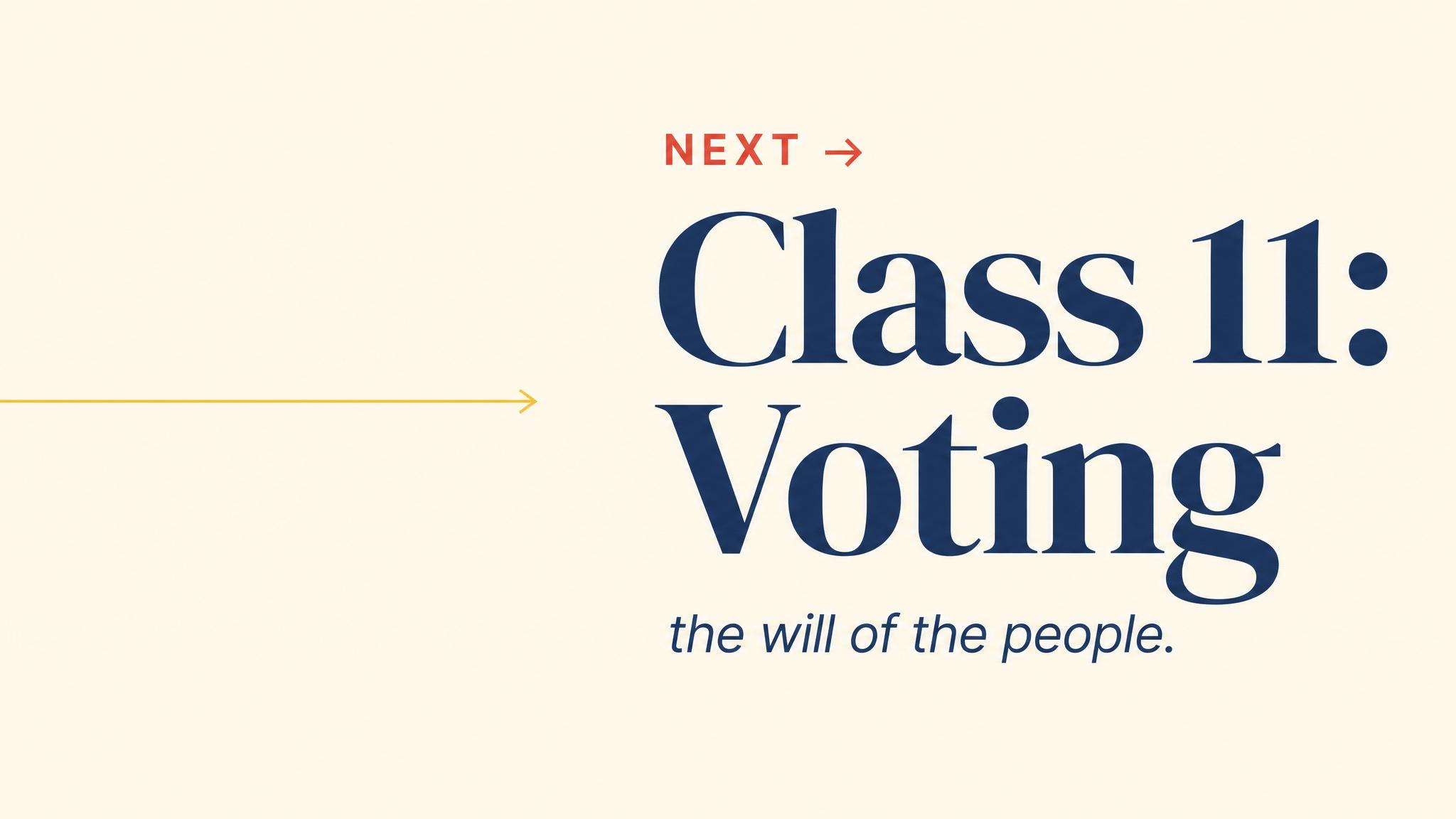 Closing — to Voting