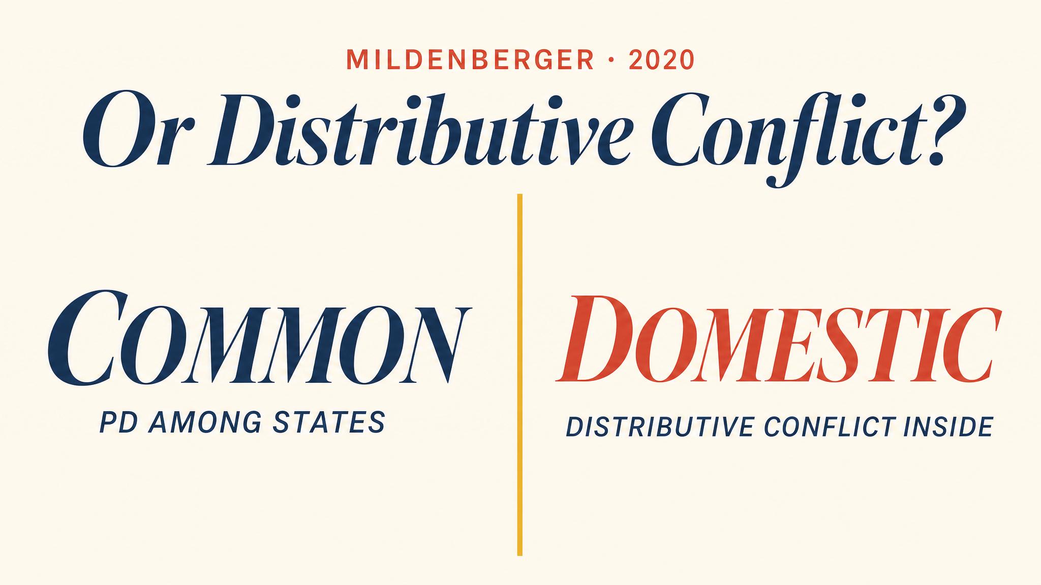 Or Distributive Conflict?