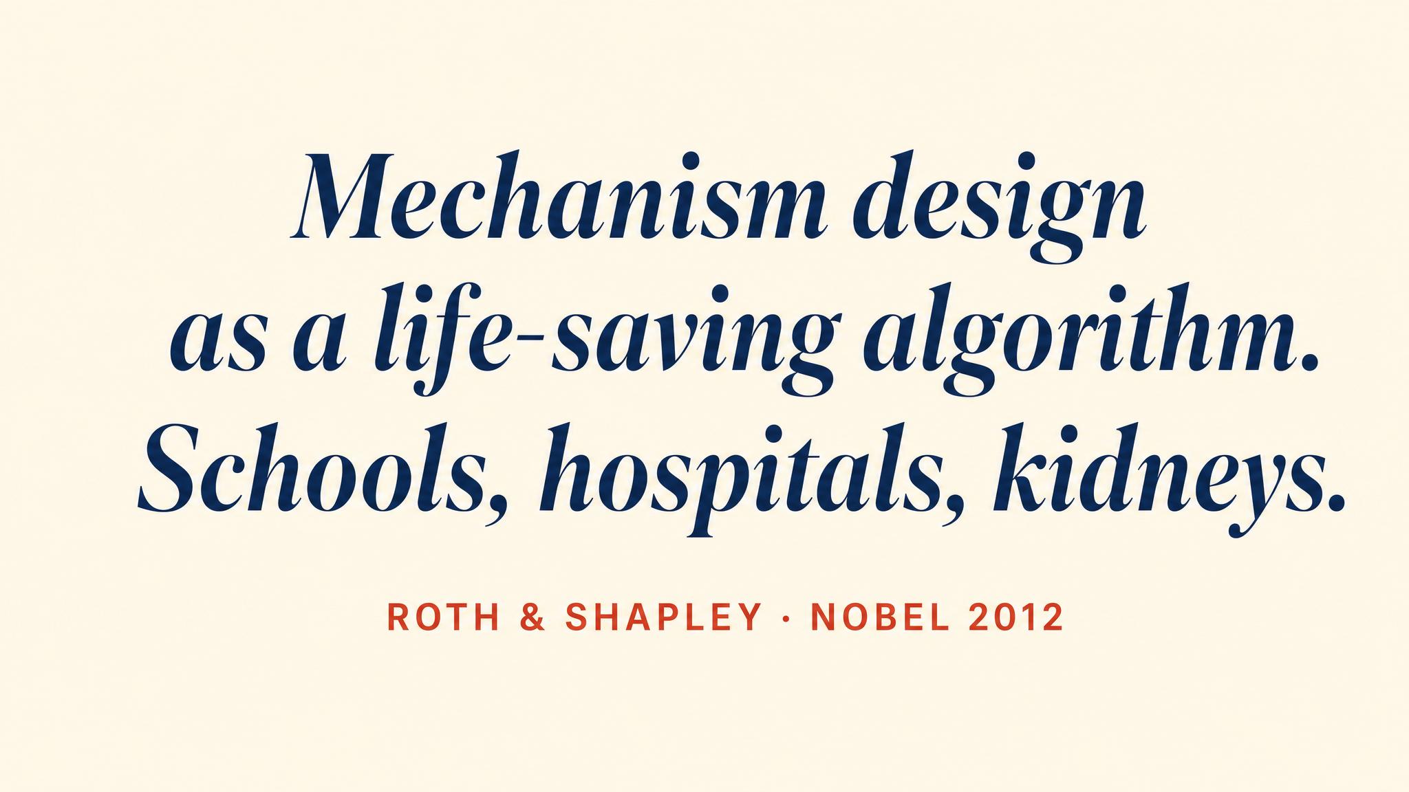 Roth and Shapley — Nobel 2012