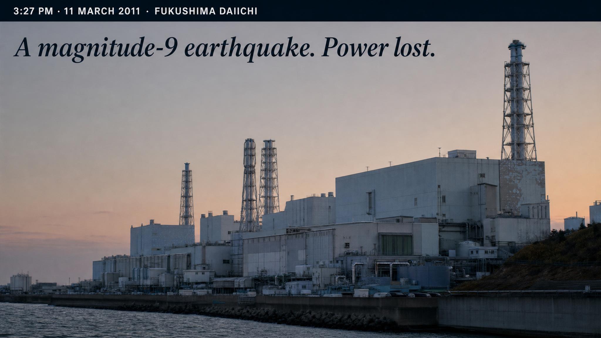 Fukushima Daiichi, 3:27 p.m.