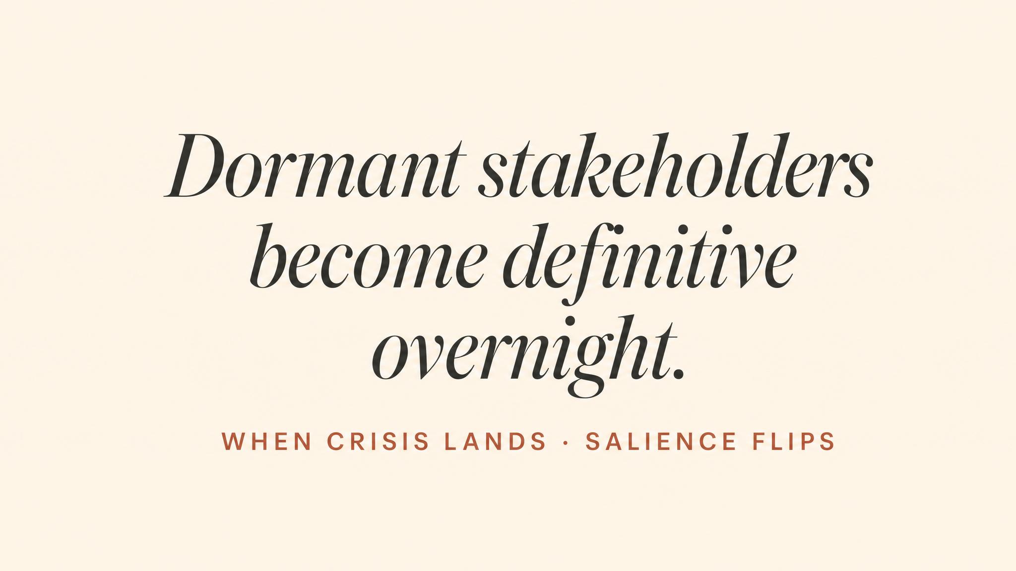 Dormant becomes definitive