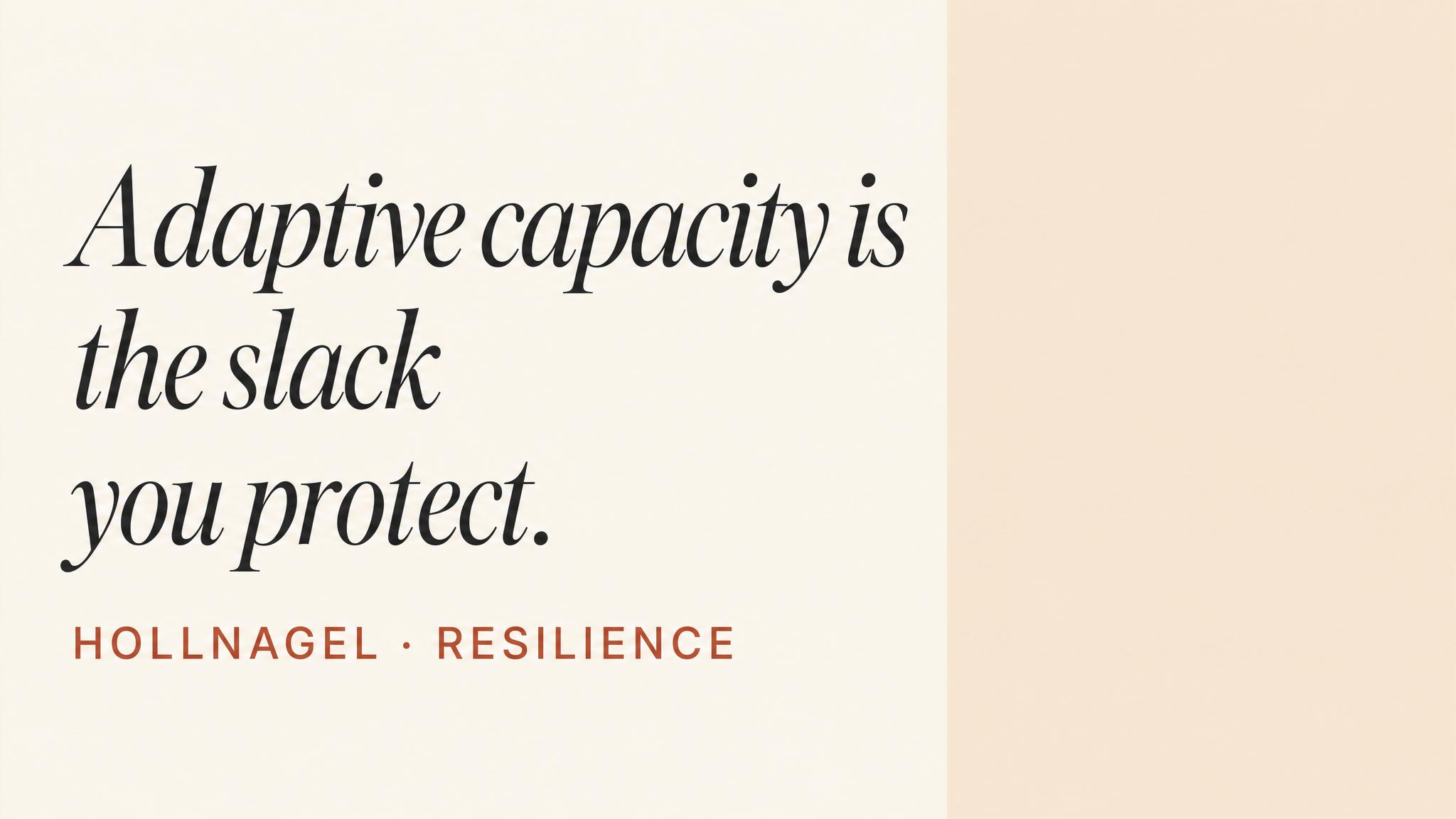 Adaptive capacity