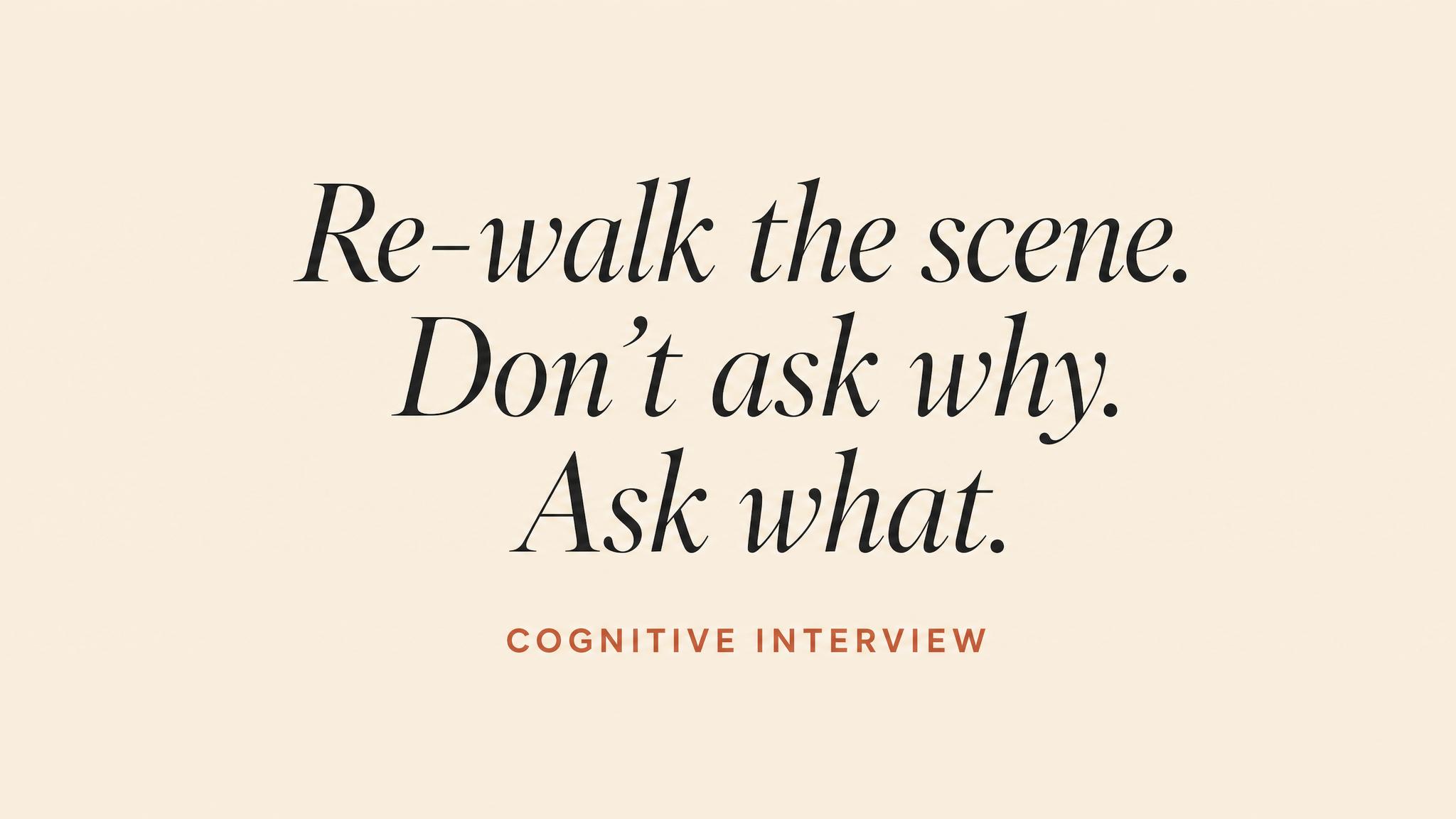 Cognitive interview