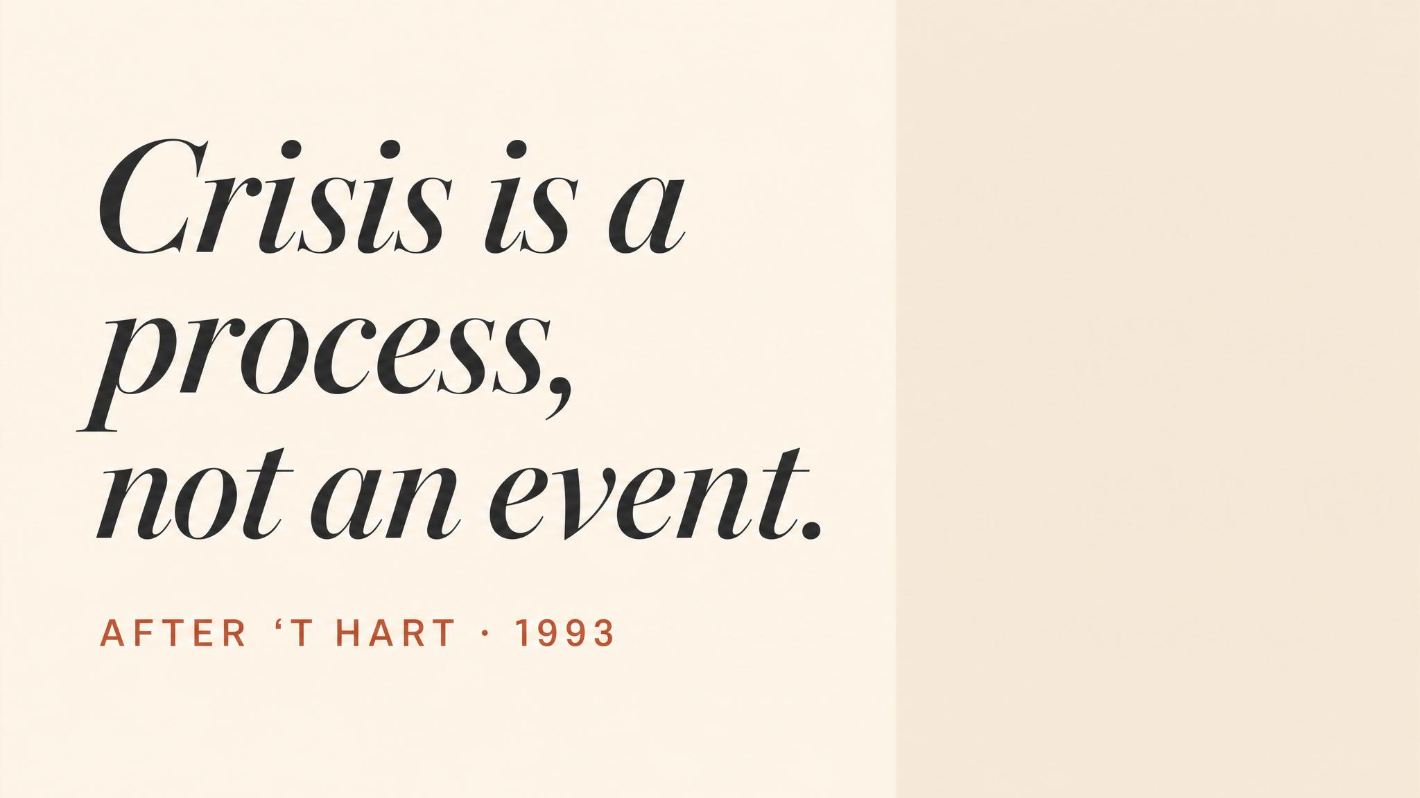 Crisis-as-event vs crisis-as-process