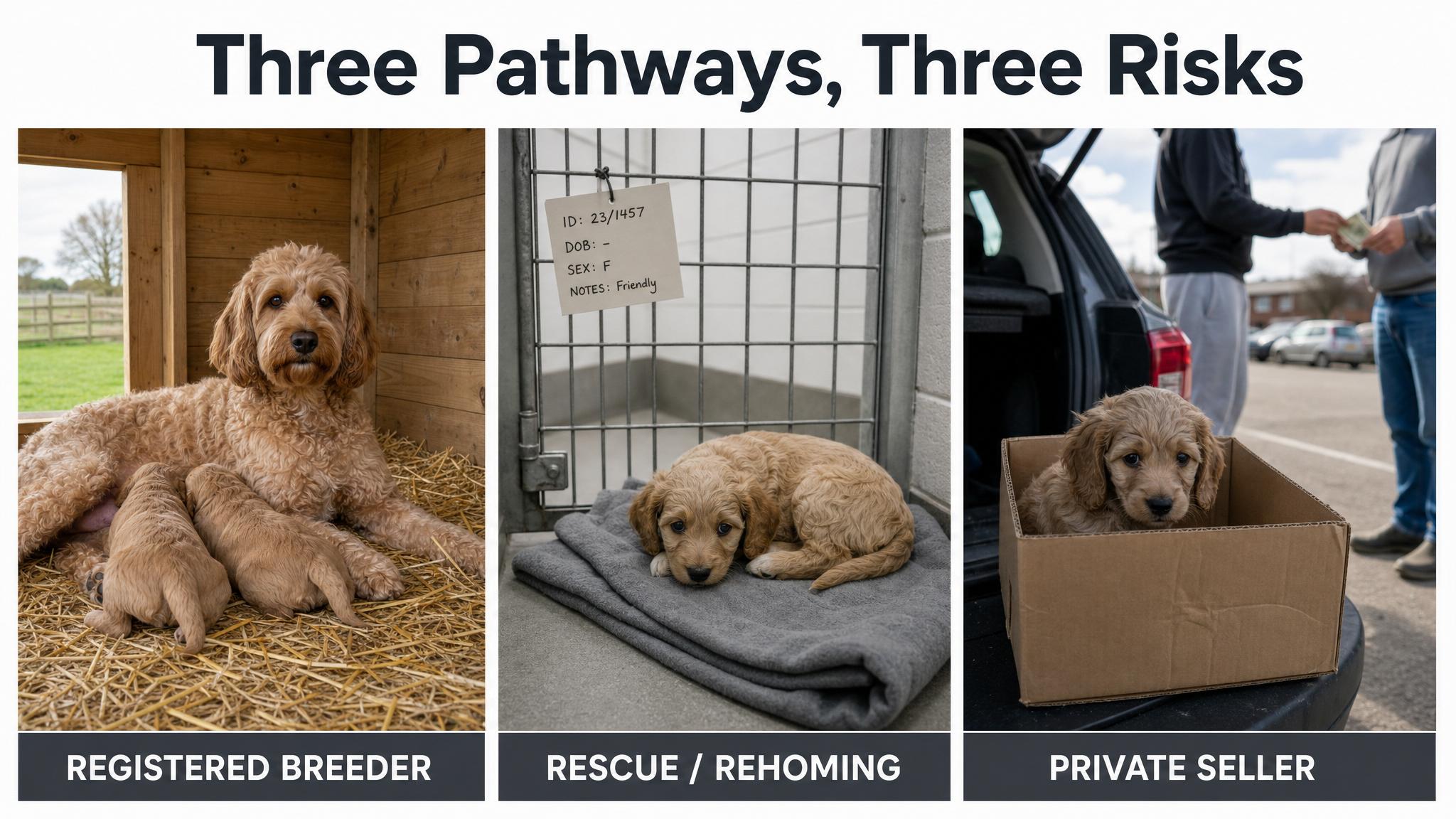 Three pathways to a puppy