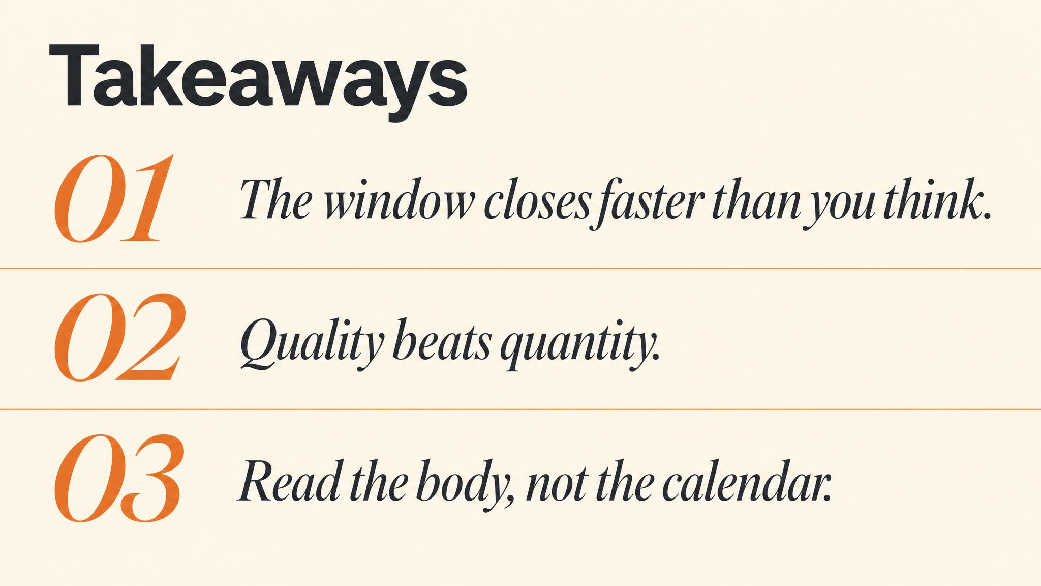 Takeaways