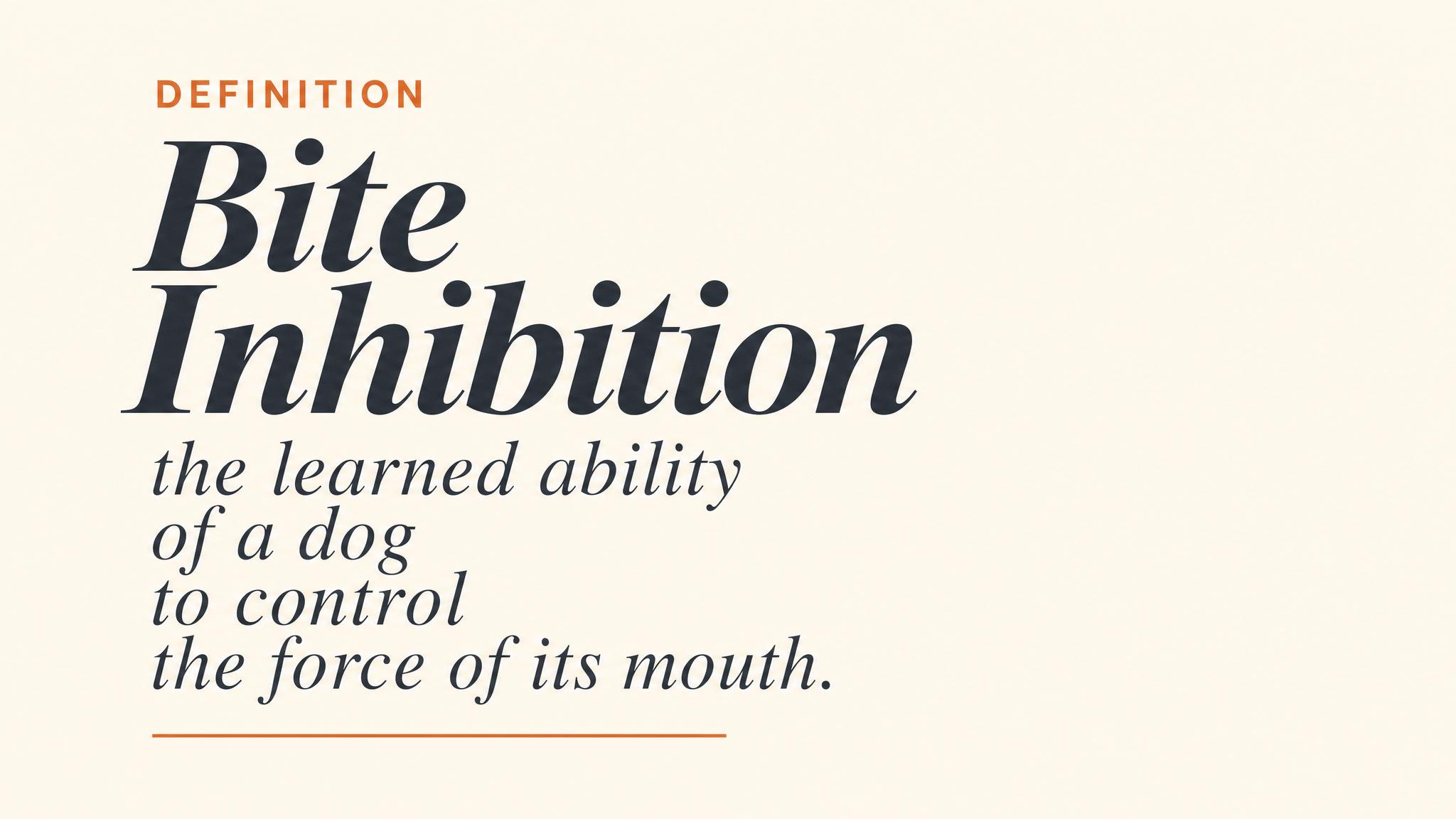 Bite inhibition — definition