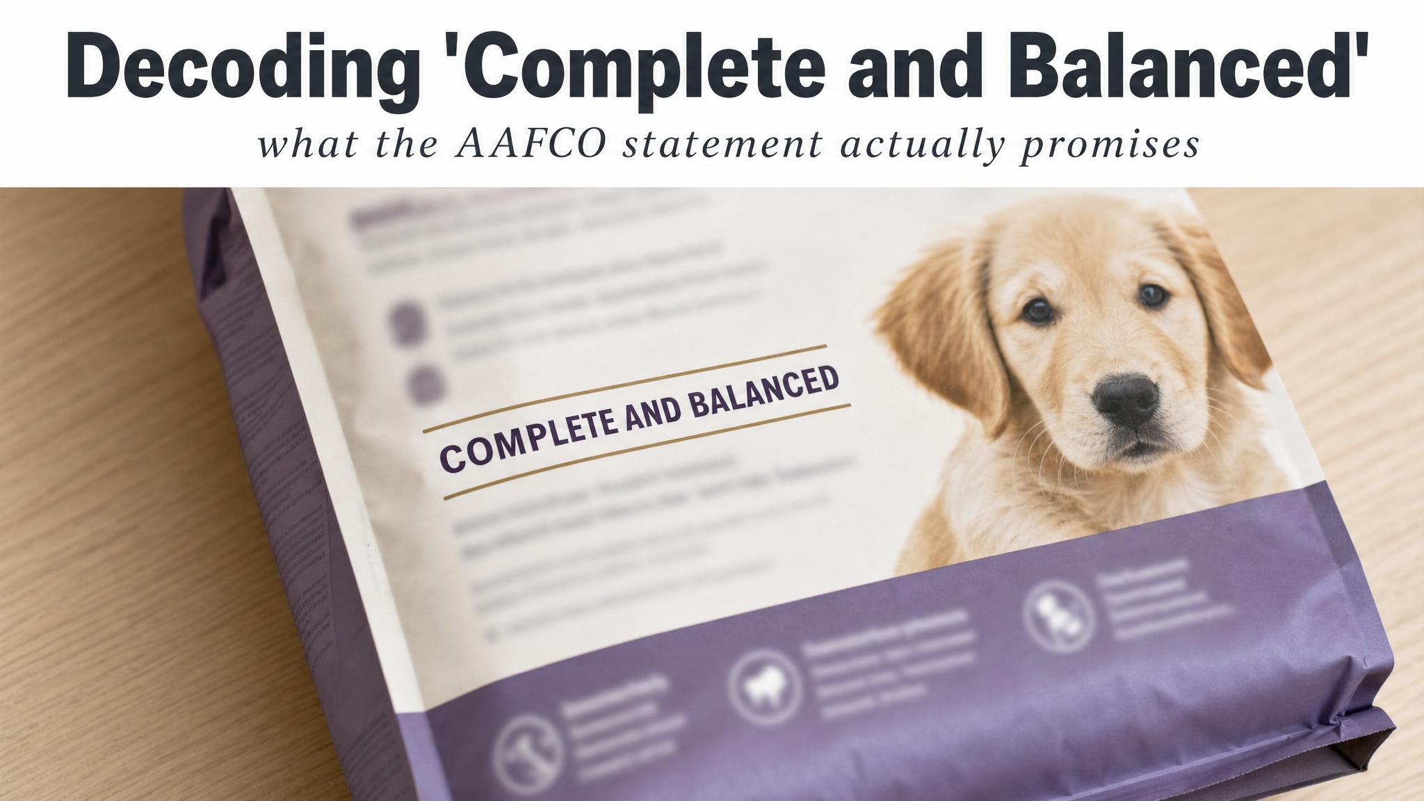 Decoding 'Complete and Balanced' — AAFCO