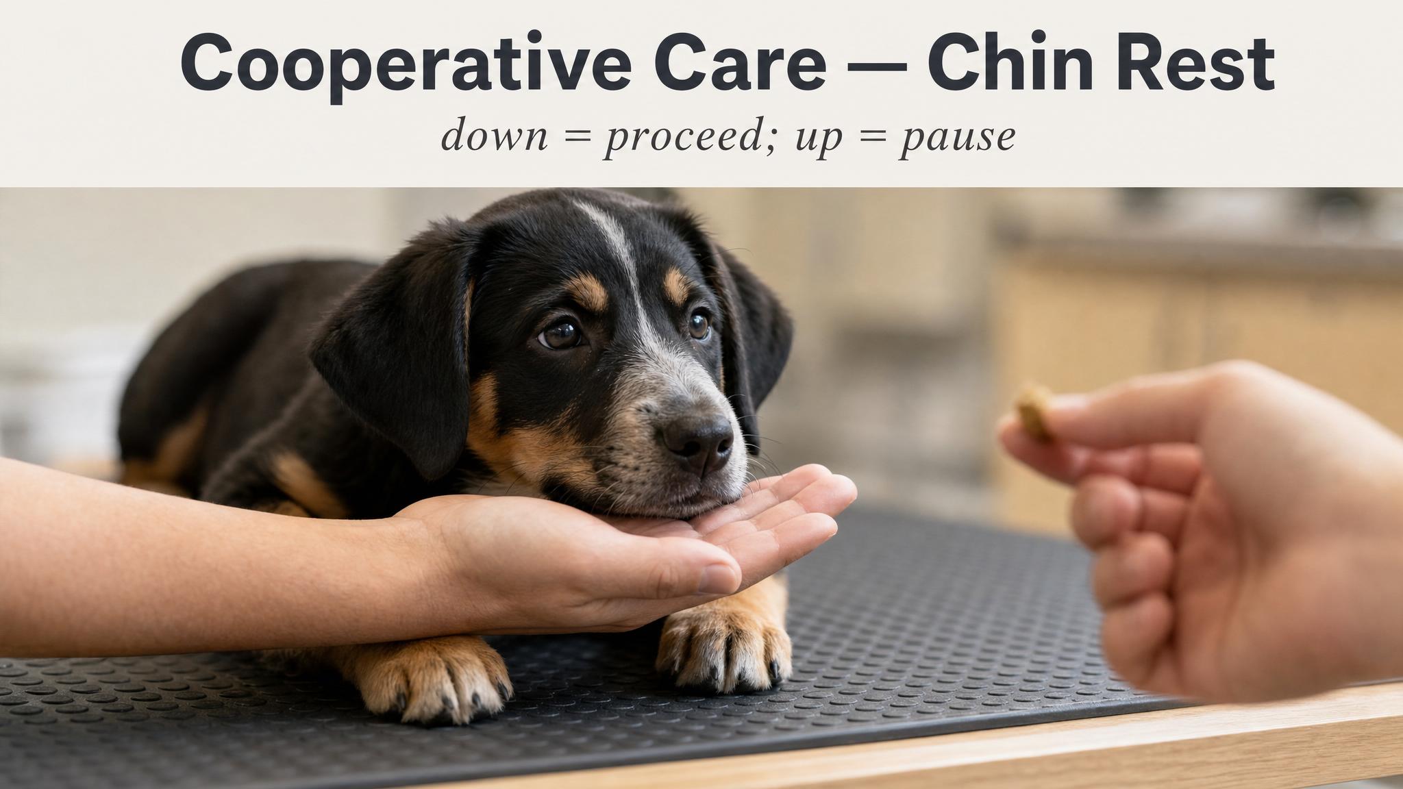 Cooperative care — chin rest