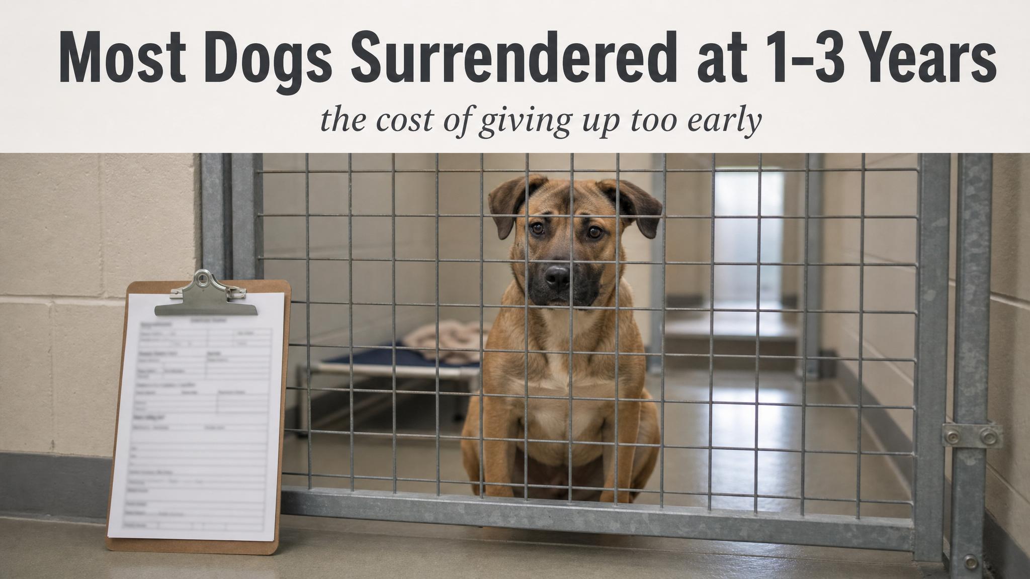 Most Dogs Surrendered at 1–3 Years