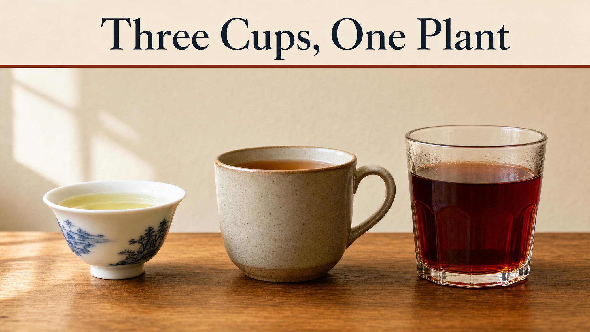 Three cups, one plant