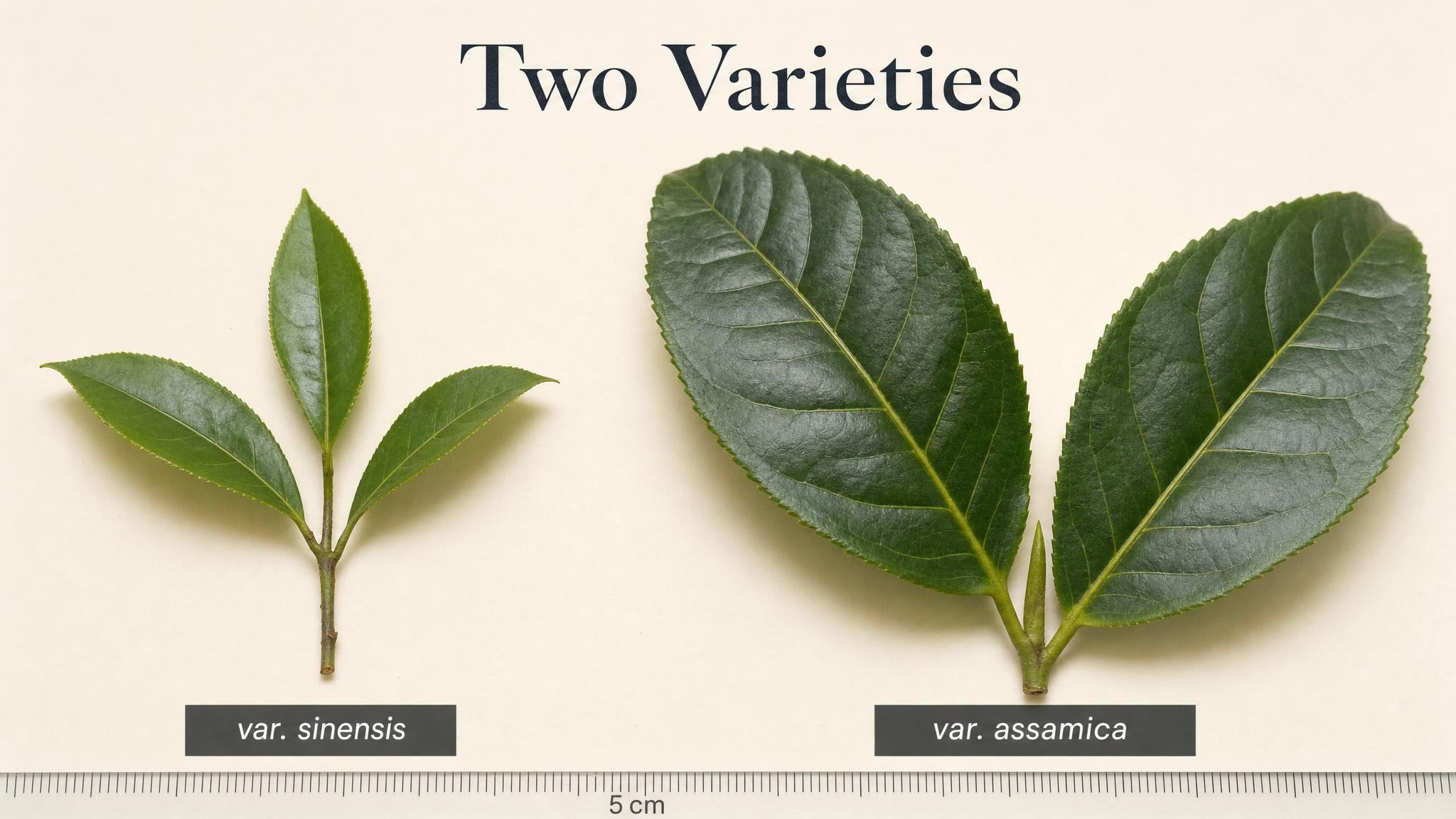 Two varieties: sinensis vs assamica