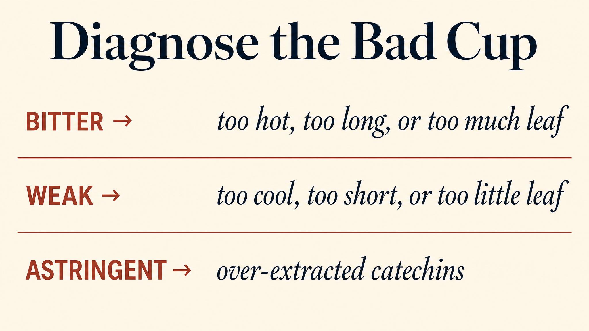 Diagnose the bad cup
