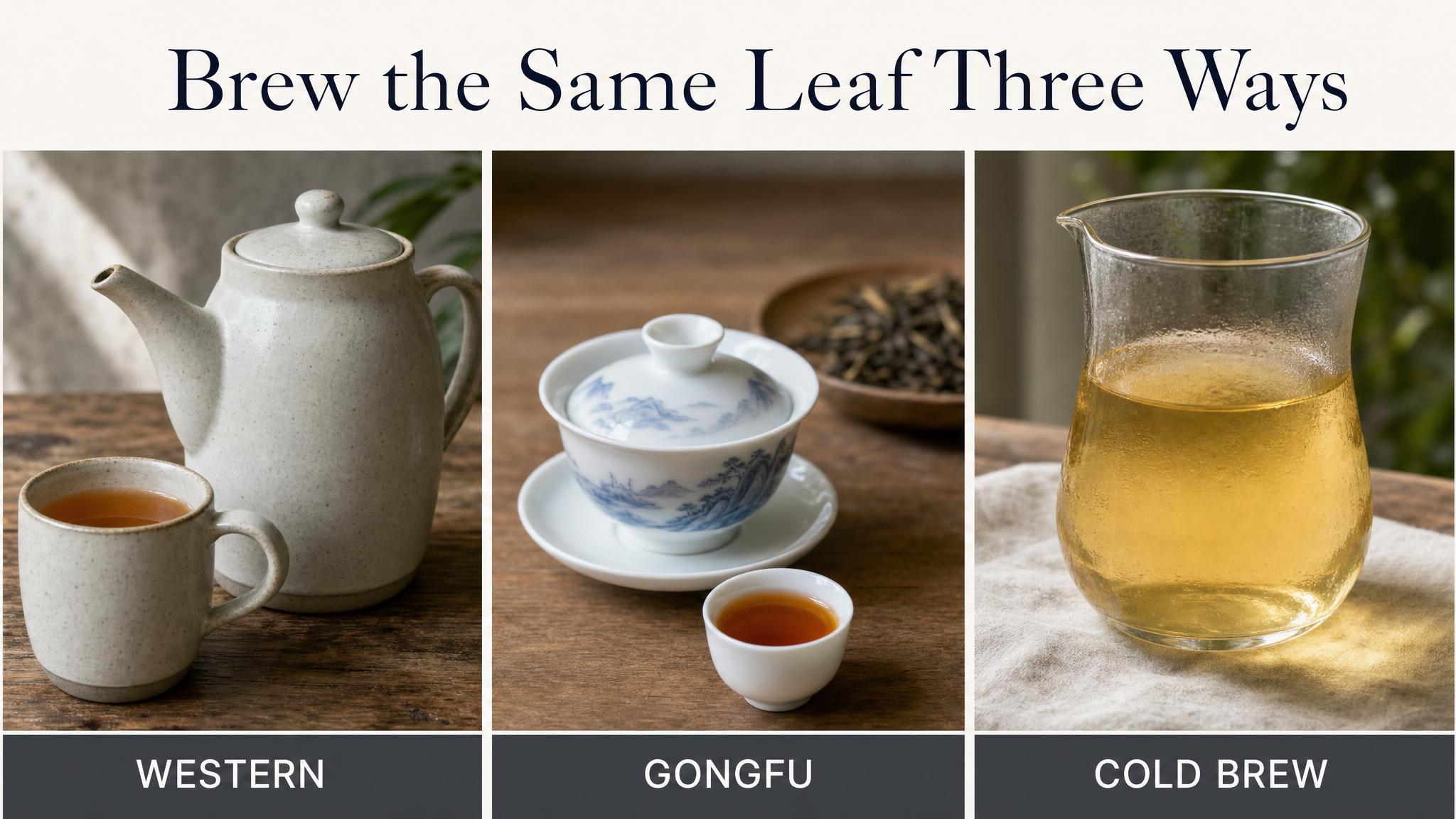 Brew the same leaf three ways