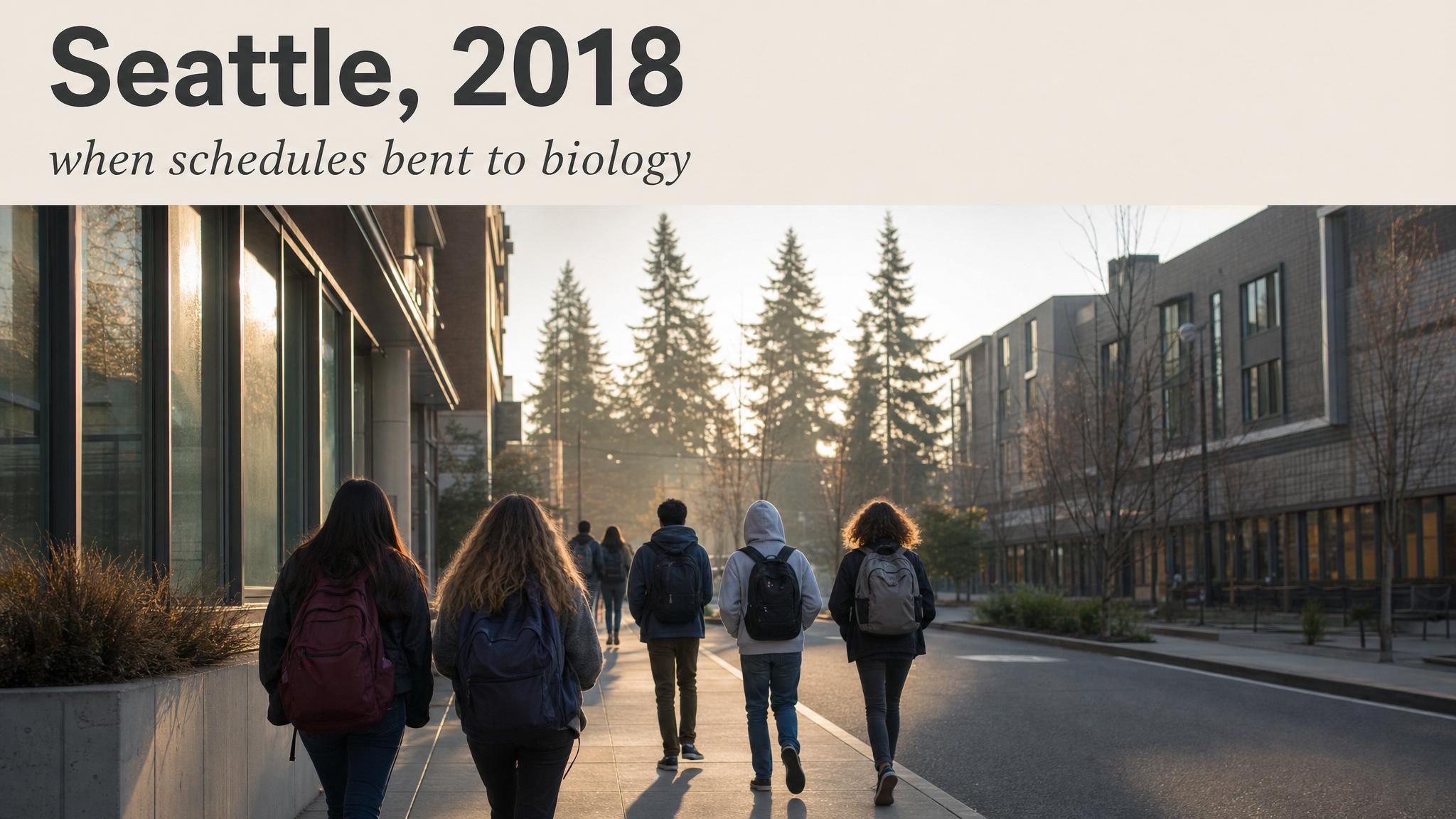 Seattle, 2018 — schedules bend to biology