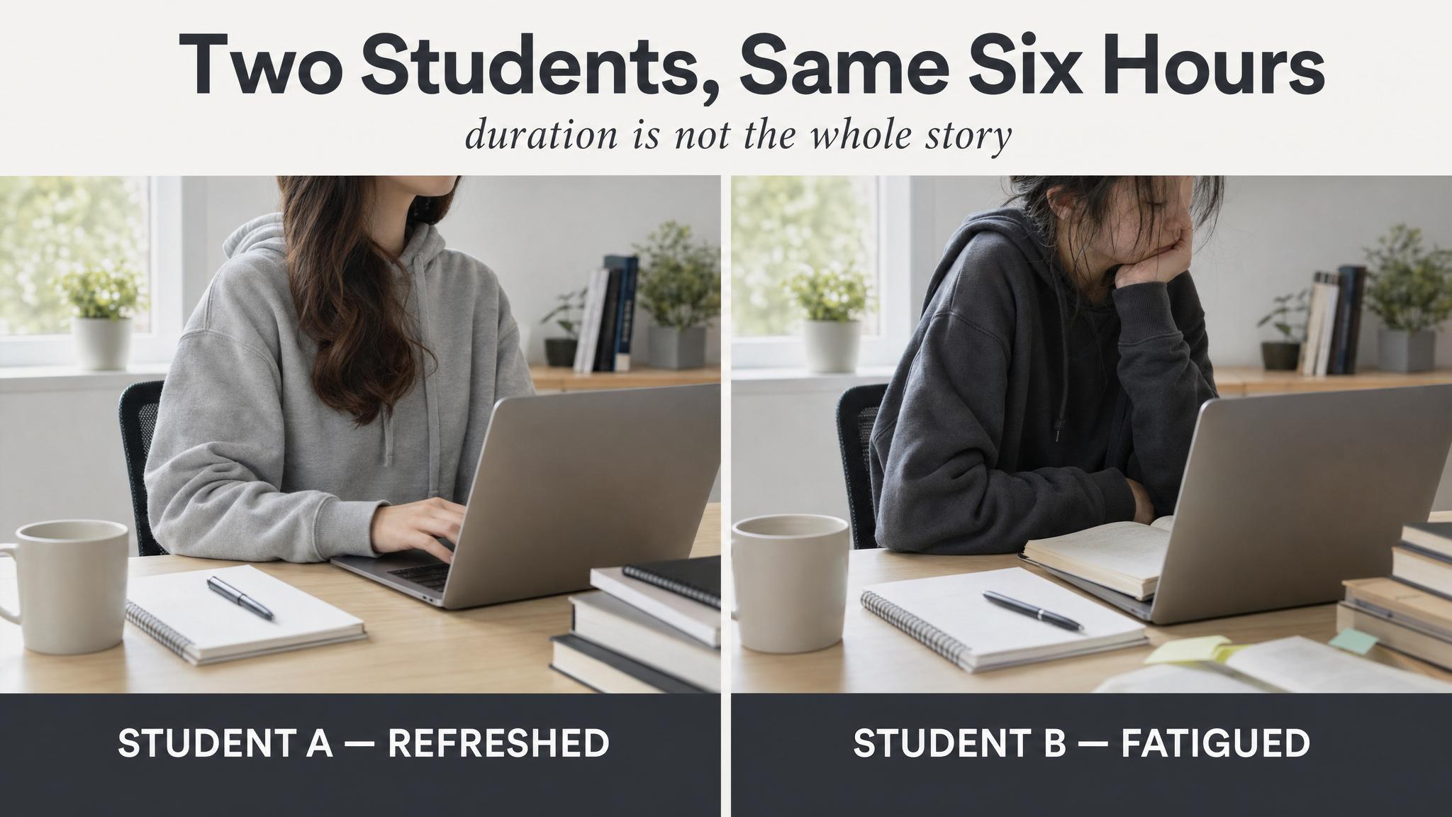 Two students, same six hours