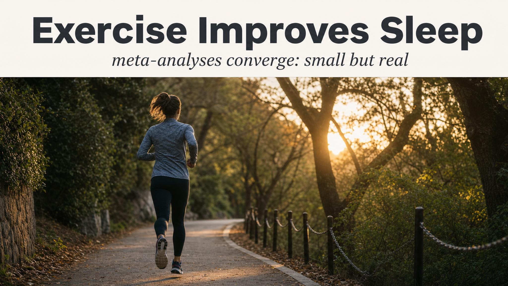 Exercise improves sleep