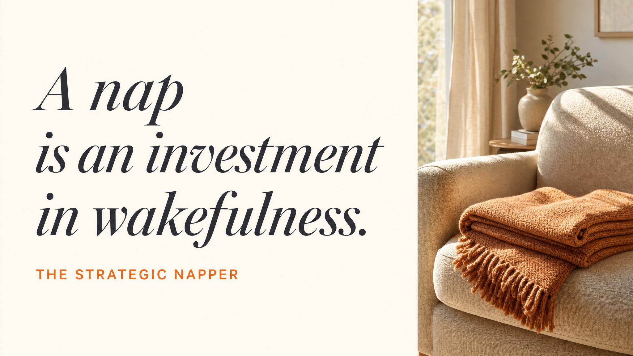 An investment in wakefulness — the quote