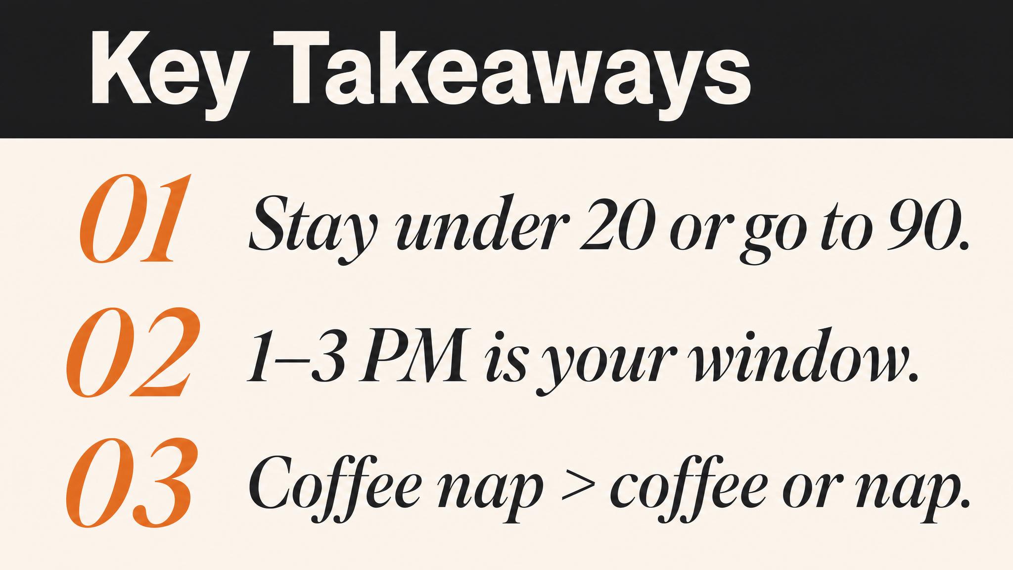 Key takeaways